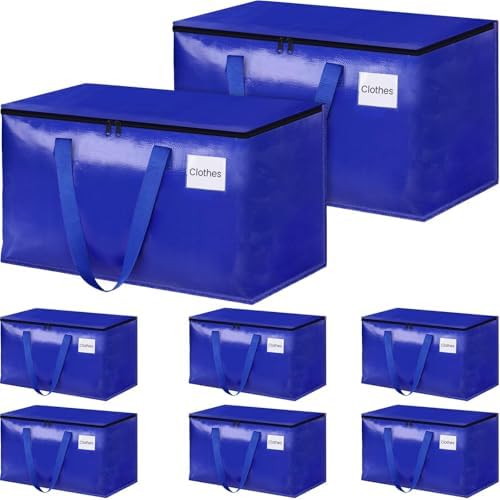 StorageRight Moving Bags, Moving Boxes, 93L 8-Pack Sotrage Bags Totes, Blue by StorageRight