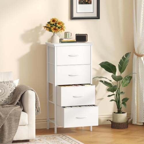 Sweetcrispy Dresser for Bedroom, 4 Drawer Storage Cabinet, Tall Nightstand - Image 2