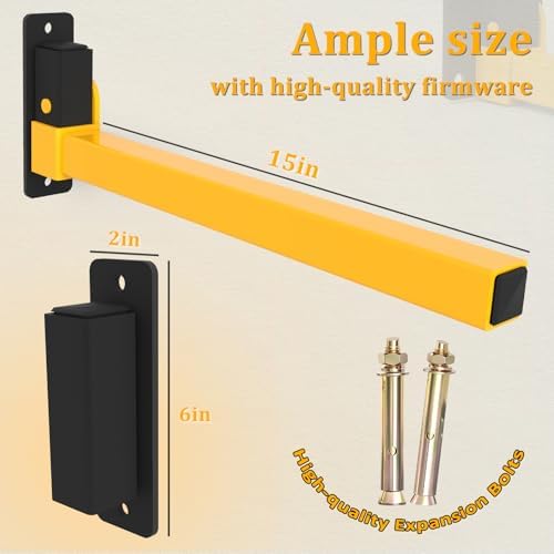 Lumber Storage Rack Heavy Duty Wall Mount Storage Shelves Sturdy Garage Shelving Freestanding Metal Firewood Rack DIY friendly Wall Storage for Indoor & Outdoor - Image 5
