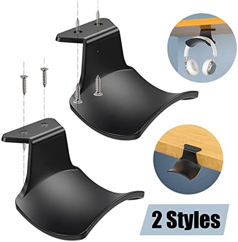 2-Pack Never Fall Headphone Hook Hanger Wall Mount Headset Holder - Image 3