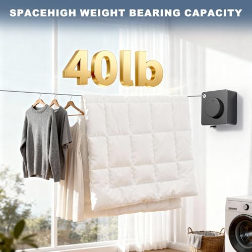 Retractable Clothesline Indoor Non-Sagging Laundry Line - Image 3