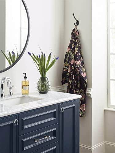 Amerock Adare Double Prong Matte Black Wall-Mounted Hook - Image 2