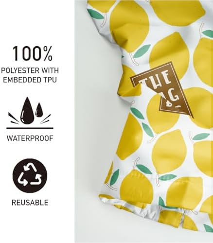 Plastic Bag Organizer, Reusable Grocery Country Style Plastic Bag Dispenser ​for Home Kitchen Travelling Camping Decor, Dispenser use 1 Pack，Lemon Pattern - Image 3