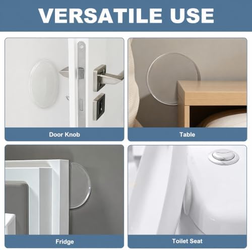 Door Stoppers for Wall, 6 Pack, 3.15" Clear, for Door Knob Wall Protection - Image 6
