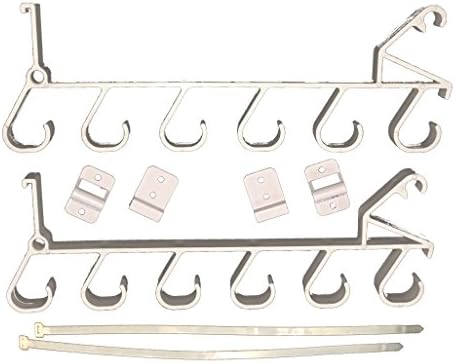 Storage Rack for Garage Doors with Hooks for Fishing Rods, Kayak Paddles and More - Image 3