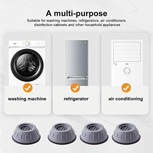 Mwellewm 8 Pcs Shock and Noise Cancelling Washing Machine Support Plastic Noise Reducing and Anti Slip Anti Vibration Rubber Washing Machine Feet Pads Anti-Walk Dryer Washer Vibration Stabilizer - Image 4