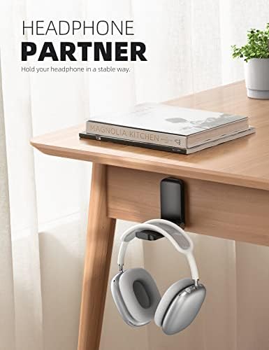 Lamicall Headphone Stand, Sticky Headset Hanger, Adhesive Headphone Holder - Image 2