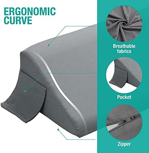 Vekkia Bed Wedge Pillow for Headboard Gap, Bed Wedge Gap Filler(0-6"),King - Image 2