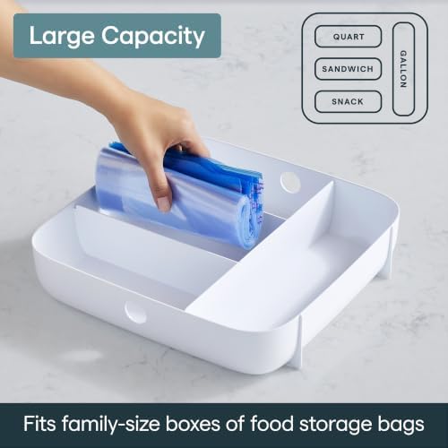 YouCopia StoraBag Food Bag Dispenser, Family Size 4-Slot, Plastic Sandwich Bags Drawer Organizer for Kitchen Storage - Image 5