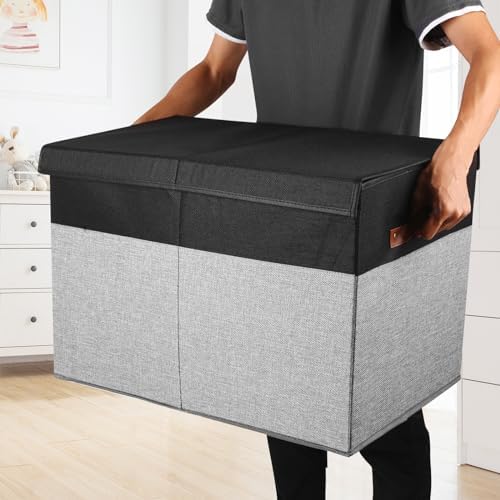 Large Toy Storage Box with Lid, Toy Chest Bin Boxes Basket with Dividers - Image 6