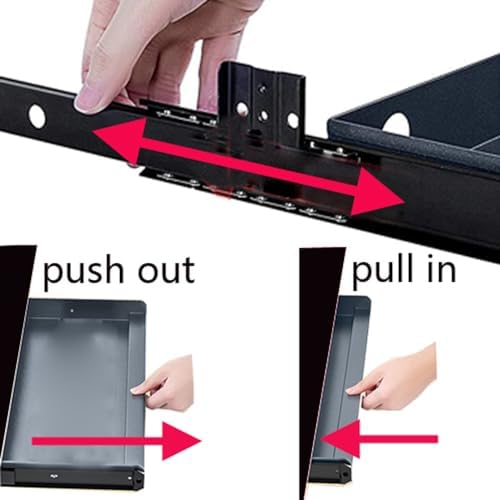 Keyboard Tray Under Desk Heavy-Duty Metal Slide-Out Platform Drawer Tray (White) - Image 5