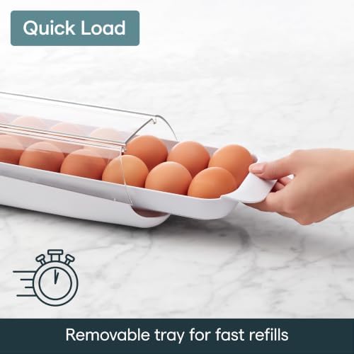 YouCopia FridgeView Rolling Egg Holder, BPA-Free Stackable Eggs Organizer with Removable Tray for Refrigerator Storage - Image 5
