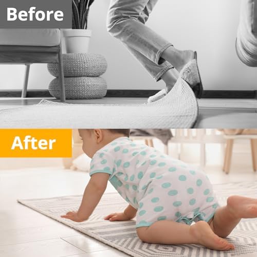 Daisyhome 16PCS Carpet Tape, Rug Tape Gripper for Hardwood Floor - Image 2