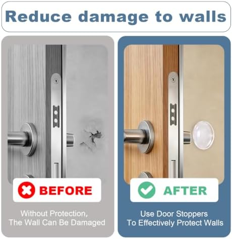 Door Stoppers for Wall, 6 Pack, 3.15" Clear, for Door Knob Wall Protection - Image 4