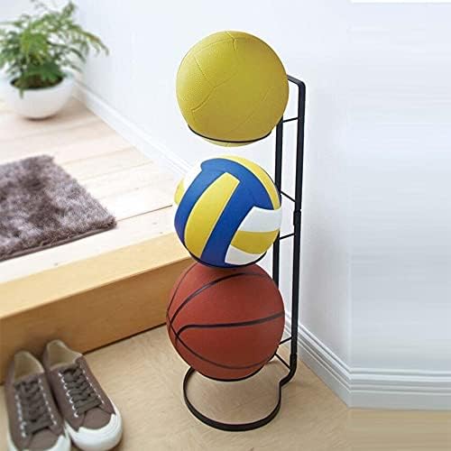3-Tier Sports Ball Storage Rack Freestanding Wall Mount Ball Organizer - Image 6