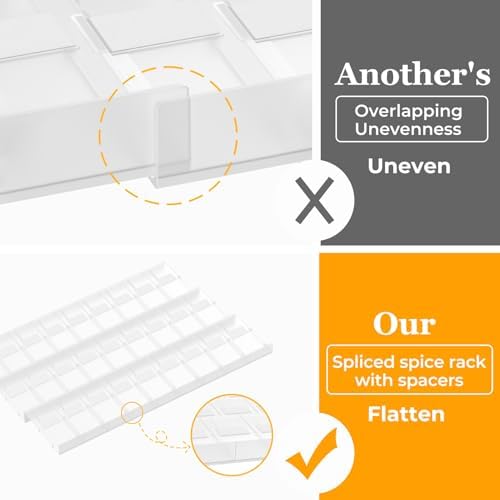 Famhap Spice Drawer Organizer, 36PCS Interlocking Expandable Seasoning Rack Tray Insert for Kitchen Drawers, Spice Rack Drawer for Spice Jars - Image 6
