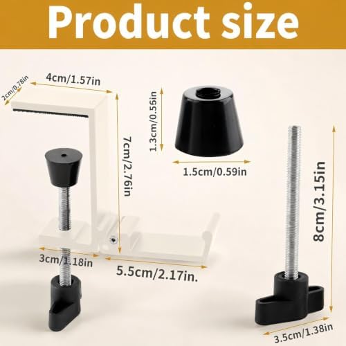 JAKO Headphone Stand for Desk, Aluminum Alloy Foldable Headphone Holder - Headset Stand Hook Mount, PC Gaming Headset Holder Under Desk Clamp for Office, Computer, Student Class Table (Beige) - Image 2