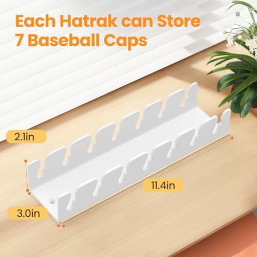 Nicetree Hat Organizer for Baseball Caps, 2 Pcs No Install Acrylic Hat Racks for 14 Baseball Caps Storage, Hat Stand for Caps Display and Organizer for Dresser, Bedroom, Closet, Office - Image 7