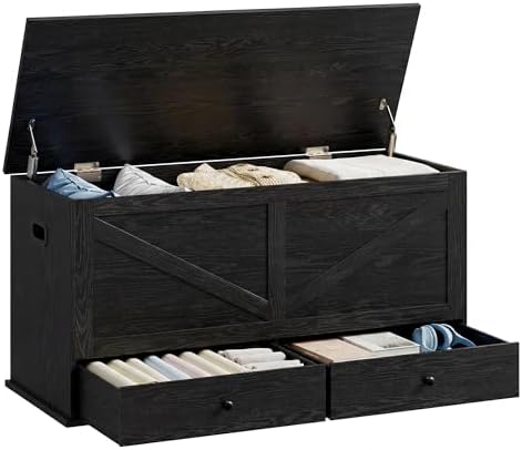 VASAGLE Storage Chest with 2 Fabric Drawers, 15.7 x 39.4 x 19.9 Inches by VASAGLEbySONGMICSHOME