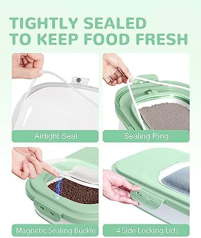 20-23Lbs Dog Food Storage Container Airtight,Collapsible Dog Food Container - Image 4