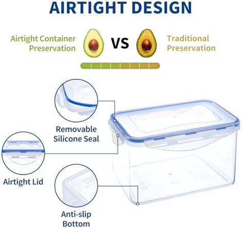 KIGI Food Storage Containers, Medium Deep, 2 Pack (8.3 Cup / 68 oz) - Image 3
