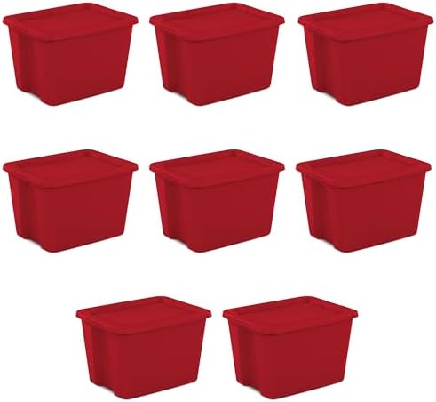 18 Gallon Plastic Storage Bins with Lids, Large Stackable Tote Containers for Home Organization by Unknown