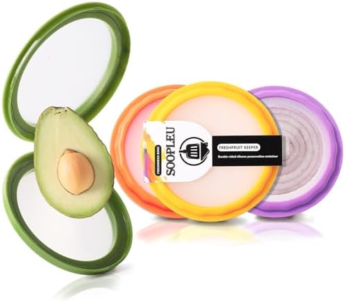 SOOPLEU Double-Sided Avocado Saver & Onion Storage, 4Pcs Food Holder by IGNITINGHOMEANDKITCHENDELI