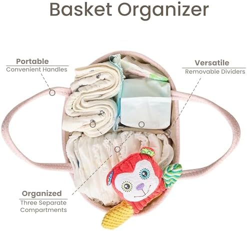 Diaper Caddy Organizer, Gift Basket for Baby Shower, Newborn Essentials - Image 2
