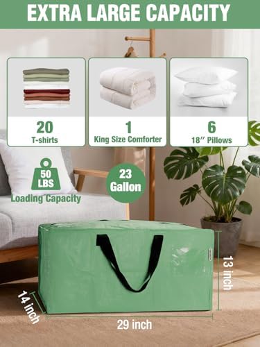 WORKPRO 4 Pack Extra Large Moving Bags with Backpack Straps & Handles - Image 3