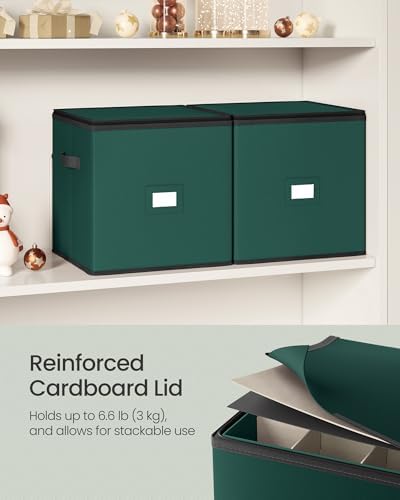 SONGMICS Christmas Ornament Storage Box, with 3 Inches 64 Slots - Image 6