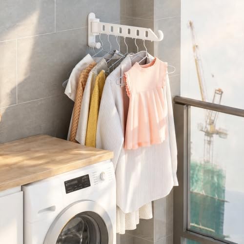 JOOM Clothes Drying Rack Wall Mounted, 13-Inch Foldable Arm, White 1 Pack - Image 2
