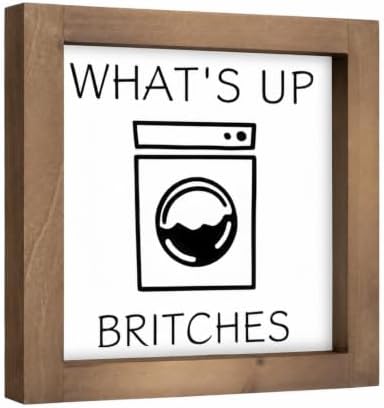 Laundry Room Decor, 6x6 in Funny Wooden Sign for Wall or Shelf by pechpell
