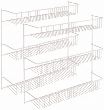 ClosetMaid 3-Tier Hanging Wall Mounted Metal Rack for Spices, Shelf Storage, Pantry Organization, Laundry, Kitchen, Bathroom, White, 8022 (Pack of 2) by ClosetMaid