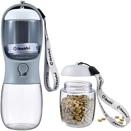 Cibaabo Dog Water Bottle Portable with Food Container & Filter for Travel by Cibaabo