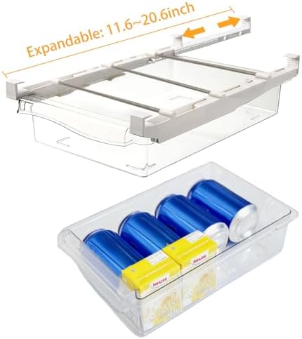 URALFA 2PCS Fridge Drawer Organizer and Egg Holder For Refrigerator - Image 3