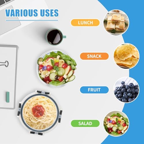 GULFLIN 12 Pack 13oz Small Round Glass Food Storage Containers with Lids - Image 5