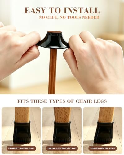 24 Pcs Chair Leg Floor Protectors for Hardwood Floors - Image 5