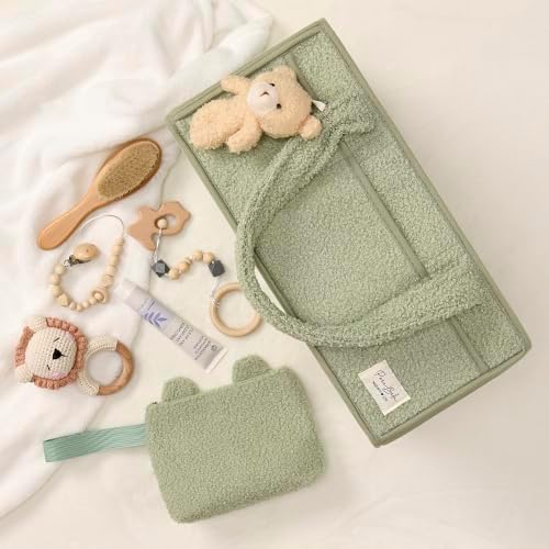 PeraBella Baby Diaper Caddy Organizer, Nursery Storage Baby Basket 3Pcs Set - Image 2