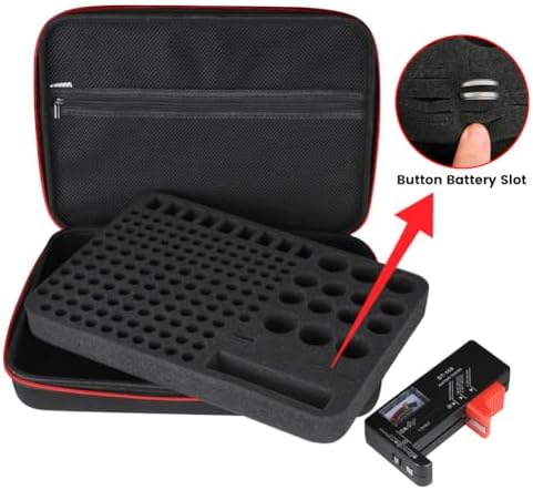 Battery Organizer Storage Box with Tester, Battery Vault Case Fireproof Waterproof Explosionproof Holder Box with Tester BT-168 Checker Carrying Case Container Bag Fit for 200+ Batteries AA AAA C D 9V - Image 5