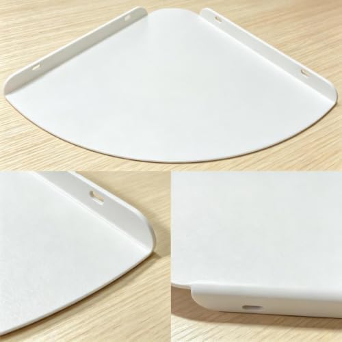 Small Tiny Metal Floating Corner Shelves, 7 x 7 x 0.6 Inches，1pcs, White - Image 6