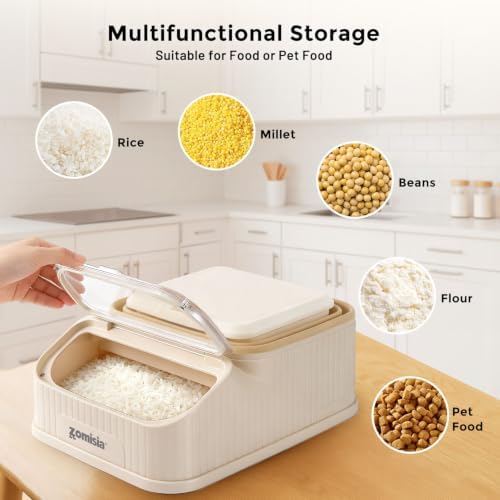 ZOMISIA 30-40lbs First-in, First-out Collapsible Dog Food Storage Container - Image 5