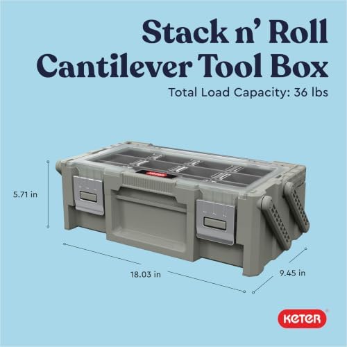 18" Camp & Trail Gear Organizer, Heavy-Duty Cantilever Storage Box - Image 2