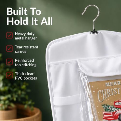 Joyful Moose Gift Wrap Organizer Wrapping Paper Storage Container Christmas Bag Holder (White) - Image 5