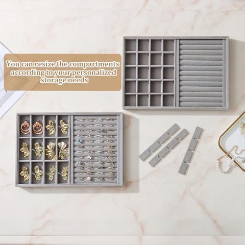 Large Velvet Jewelry Tray Display Drawer Inserts 2 Pack - Image 3