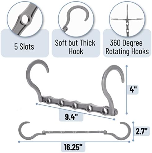 Mr. Pen- Space Saving Hangers, 8 pcs, 360° Rotating Hooks - Image 3
