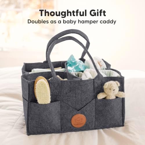 KeaBabies Baby Diaper Caddy Organizer with Handle, Portable (Mystic Gray) - Image 6