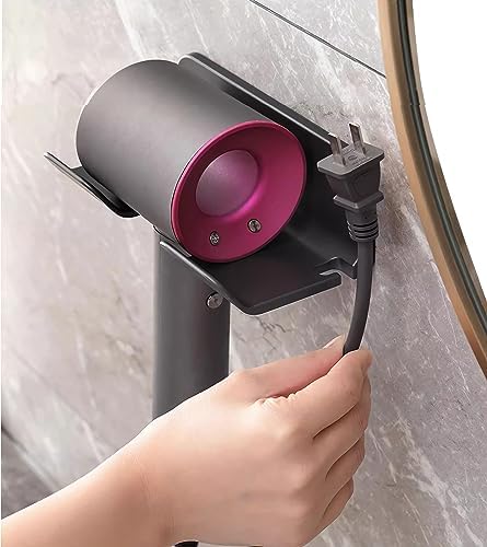 2-Pack Universal Hair Dryer Holder, Self Adhesive Wall Mount, Black - Image 5