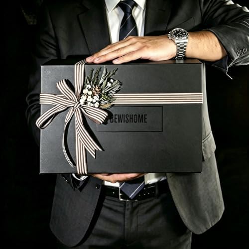 BEWISHOME Watch Case, 20-Slot Watch Box for Men with Large Glass Lid - Image 2