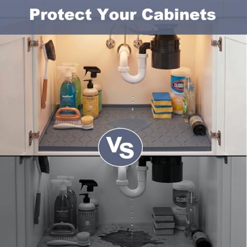 Extra Thick Under Sink Mat 34" x 22", Waterproof with Raised Edge - Image 5