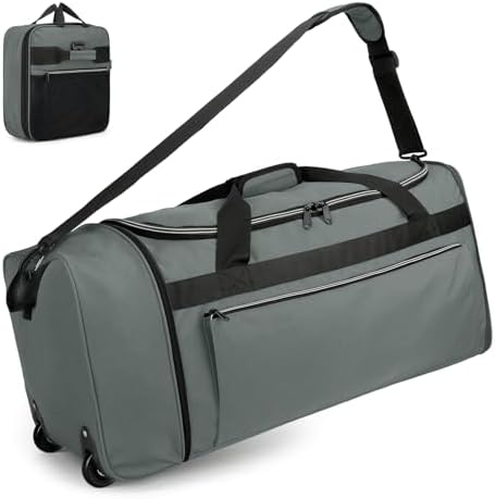 uarition 130L Foldable Rolling Duffle Bag with Wheels by DUFFEL